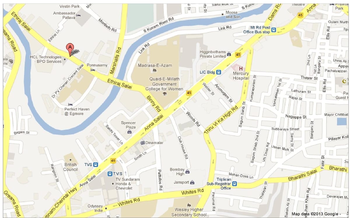 Anna Salai Chennai carte