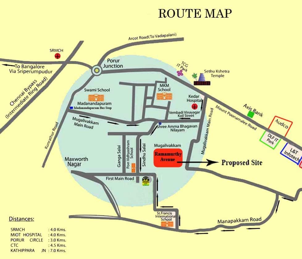 Porur Chennai carte