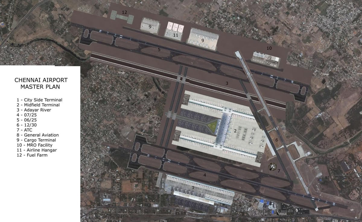 carte de l'aéroport de Chennai