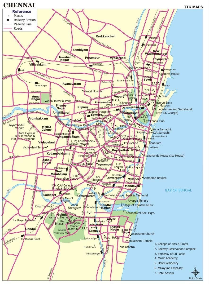 feuille de route de Chennai