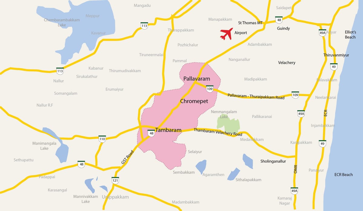 carte de Tambaram Chennai