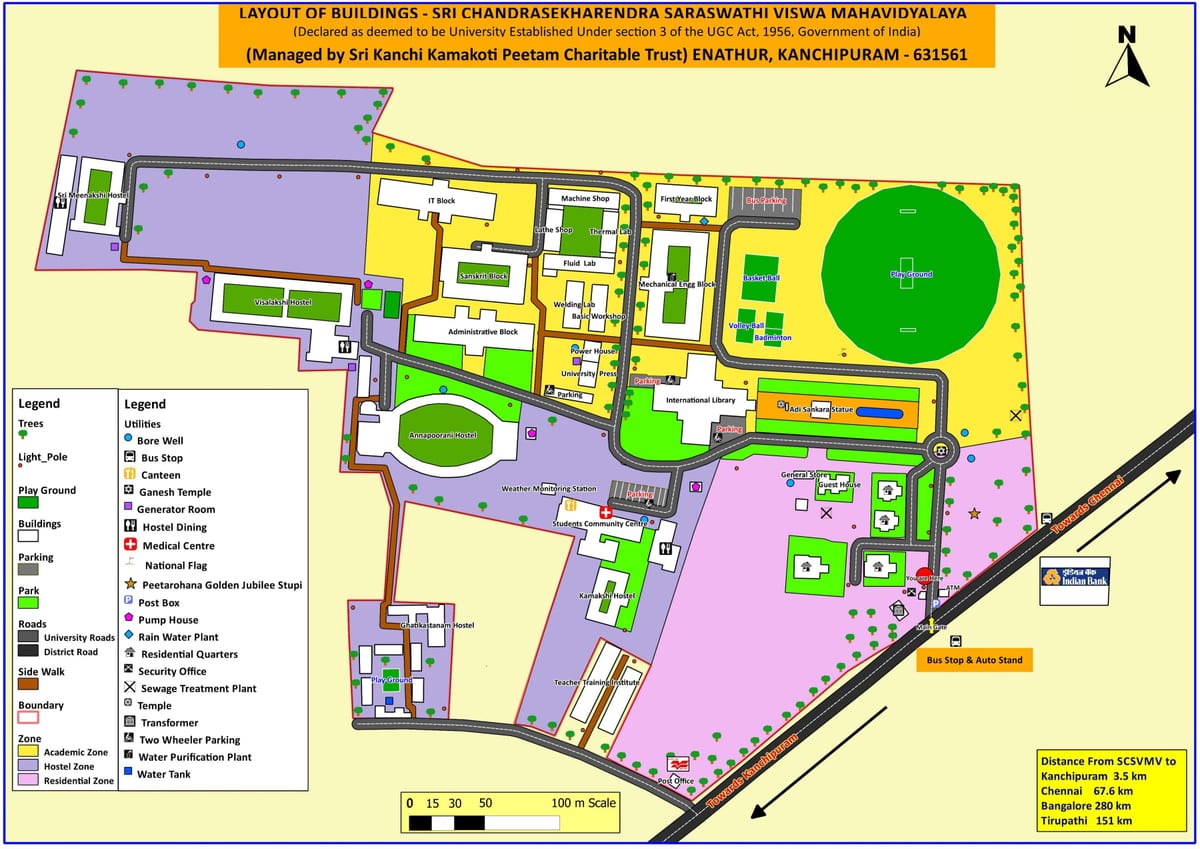 carte de VIT Chennai Campus